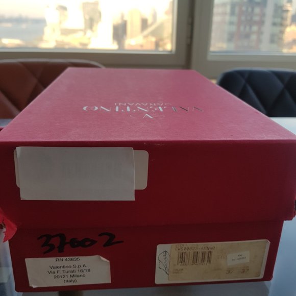 GENTLY USED, Valentino Rockstud Wedges Black Patent Leather Size 37 6.5 - Picture 10 of 10